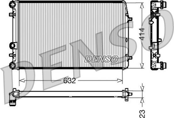 Denso DRM27005 - Радіатор, охолодження двигуна autozip.com.ua