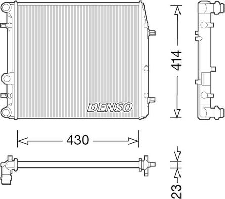 Denso DRM27006 - Радіатор, охолодження двигуна autozip.com.ua