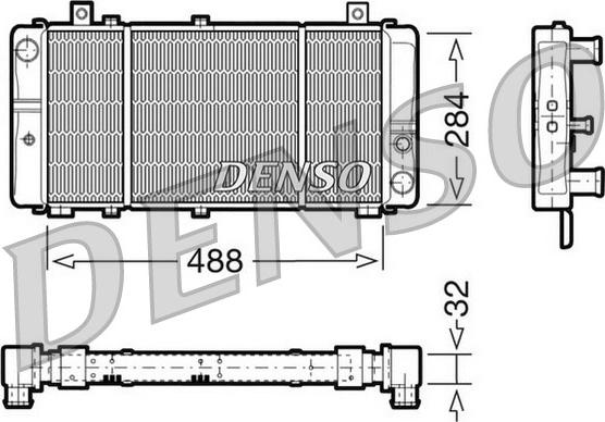 Denso DRM27001 - Радіатор, охолодження двигуна autozip.com.ua
