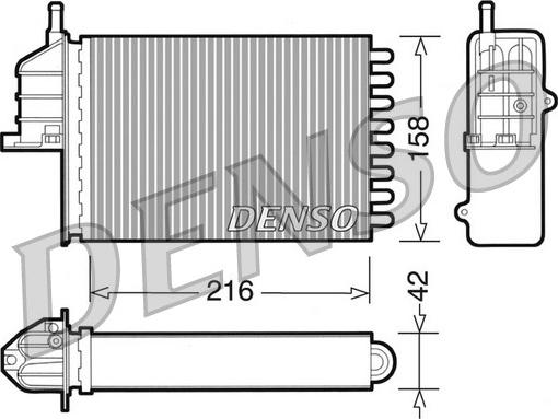 Denso DRR09080 - Теплообмінник, опалення салону autozip.com.ua