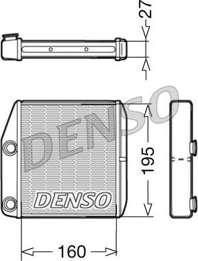 Denso DRR09075 - Теплообмінник, опалення салону autozip.com.ua