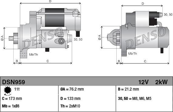 Denso DSN959 - Стартер autozip.com.ua