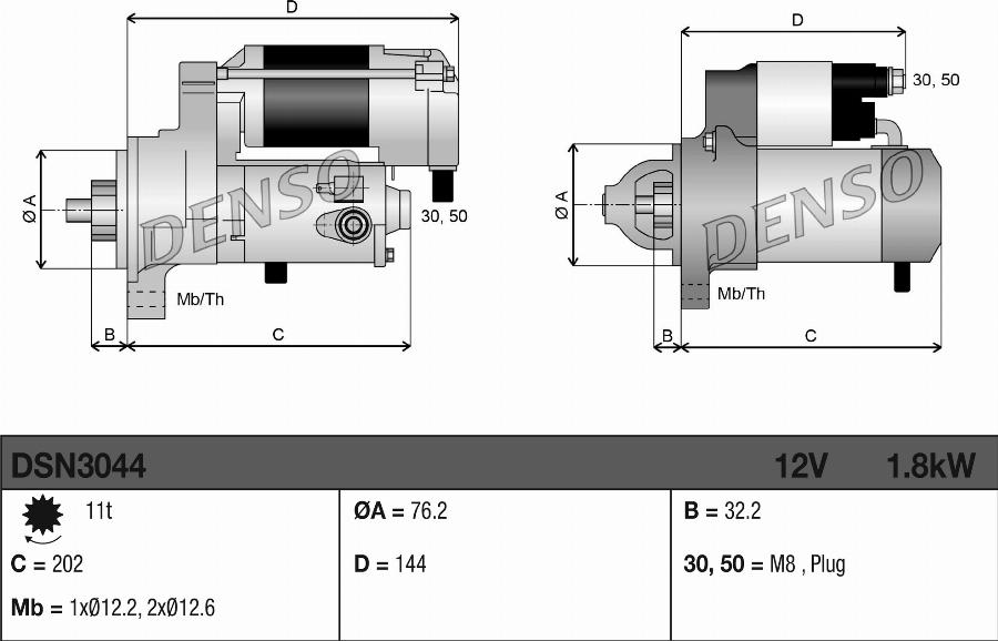 Denso DSN3044 - Стартер autozip.com.ua