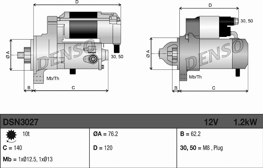Denso DSN3027 - Стартер autozip.com.ua