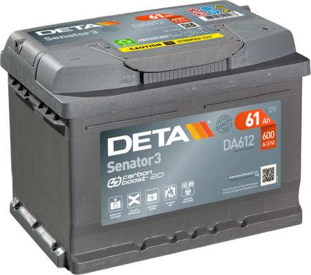 DETA DA612 - Стартерна акумуляторна батарея, АКБ autozip.com.ua
