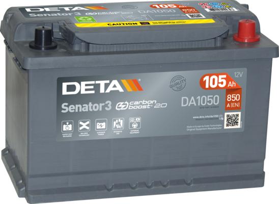 DETA DA1050 - Стартерна акумуляторна батарея, АКБ autozip.com.ua