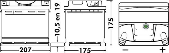 DETA DB443 - Стартерна акумуляторна батарея, АКБ autozip.com.ua