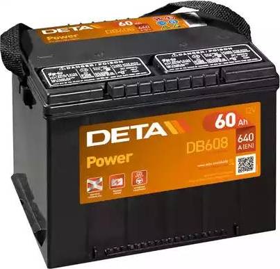 DETA DB608 - Стартерна акумуляторна батарея, АКБ autozip.com.ua
