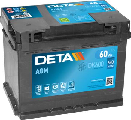 DETA DK600 - Стартерна акумуляторна батарея, АКБ autozip.com.ua