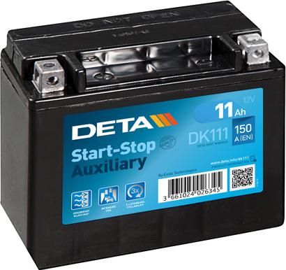 DETA DK111 - Стартерна акумуляторна батарея, АКБ autozip.com.ua