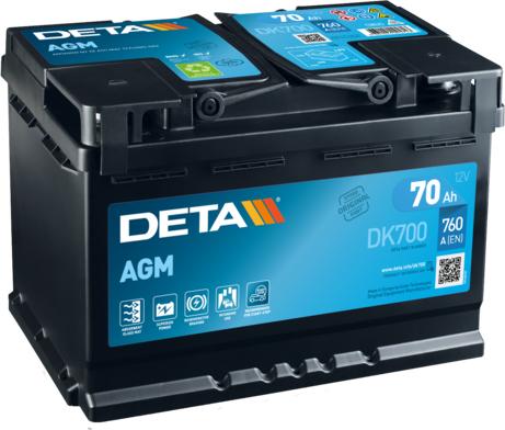 DETA DK700 - Стартерна акумуляторна батарея, АКБ autozip.com.ua