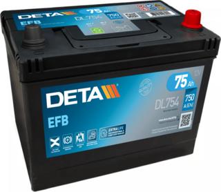 DETA DL754 - Стартерна акумуляторна батарея, АКБ autozip.com.ua
