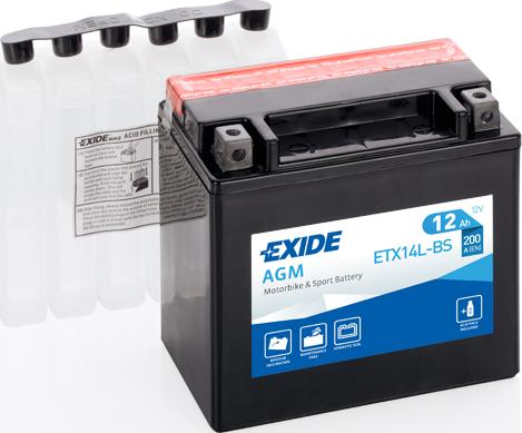 DETA ETX14L-BS - Стартерна акумуляторна батарея, АКБ autozip.com.ua
