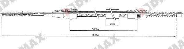 Diamax AA3031 - Трос, гальмівна система autozip.com.ua