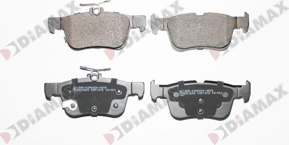 Diamax N09947 - Гальмівні колодки, дискові гальма autozip.com.ua