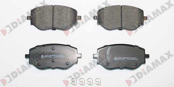 Diamax N09939 - Гальмівні колодки, дискові гальма autozip.com.ua