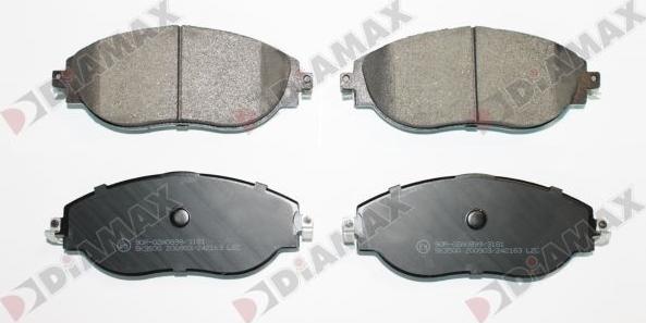 Diamax N09932 - Гальмівні колодки, дискові гальма autozip.com.ua