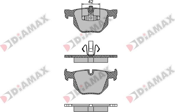 Diamax N09459 - Гальмівні колодки, дискові гальма autozip.com.ua