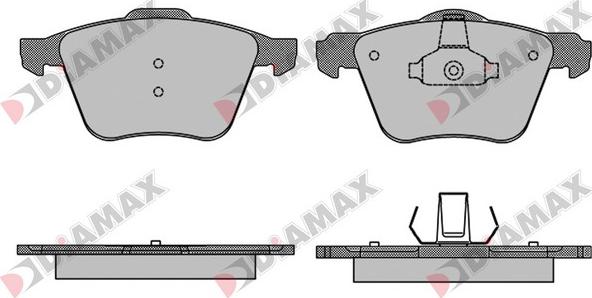 Diamax N09469 - Гальмівні колодки, дискові гальма autozip.com.ua