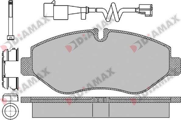 Diamax N09404B - Гальмівні колодки, дискові гальма autozip.com.ua