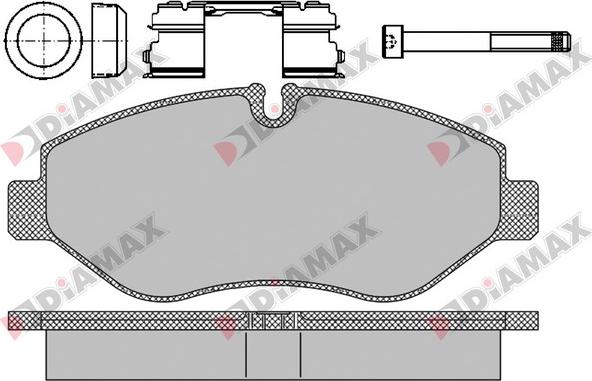 Diamax N09404 - Гальмівні колодки, дискові гальма autozip.com.ua