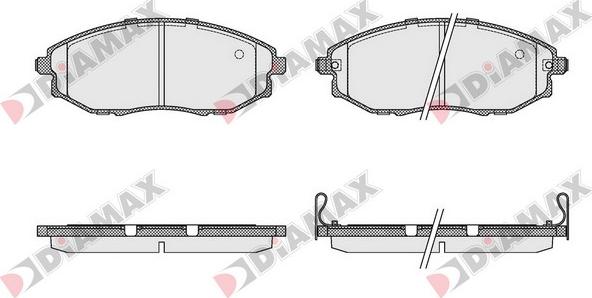 Diamax N09411 - Гальмівні колодки, дискові гальма autozip.com.ua