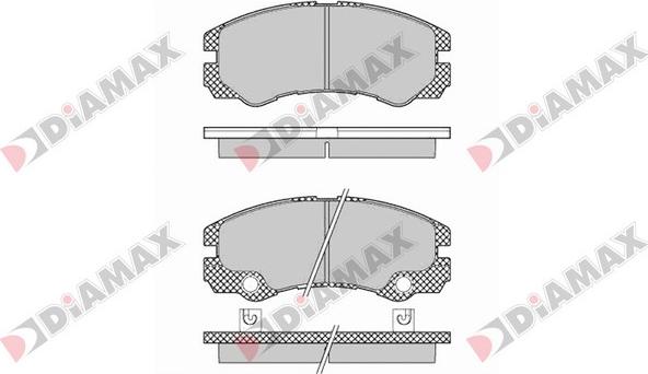 Diamax N09418 - Гальмівні колодки, дискові гальма autozip.com.ua