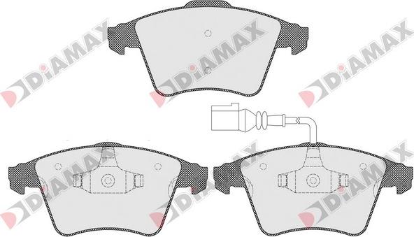 Diamax N09485 - Гальмівні колодки, дискові гальма autozip.com.ua