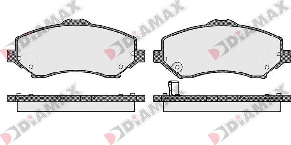 Diamax N09486 - Гальмівні колодки, дискові гальма autozip.com.ua