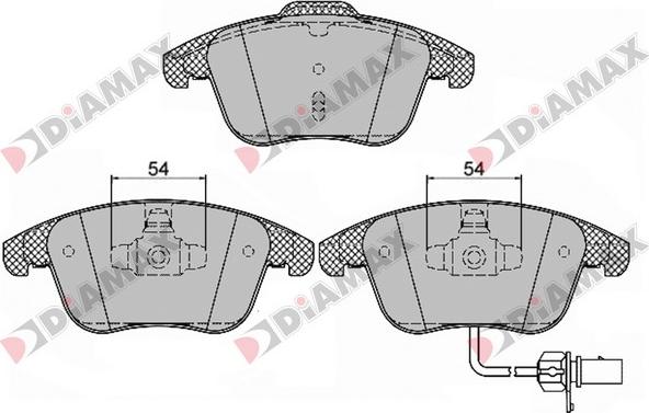 Diamax N09434 - Гальмівні колодки, дискові гальма autozip.com.ua