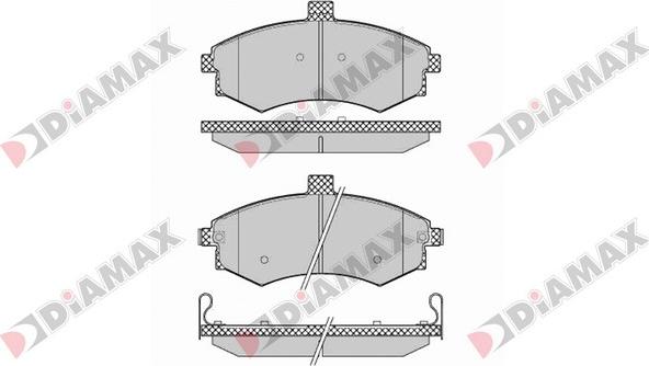 Diamax N09425 - Гальмівні колодки, дискові гальма autozip.com.ua