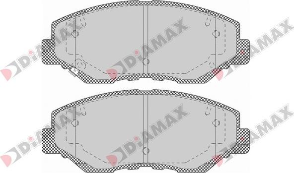 Diamax N09422 - Гальмівні колодки, дискові гальма autozip.com.ua
