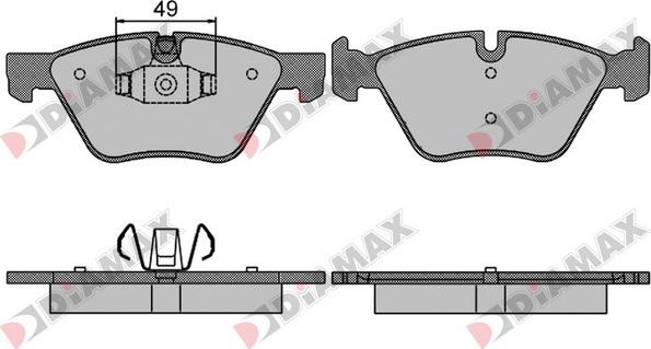 Diamax N09473 - Гальмівні колодки, дискові гальма autozip.com.ua