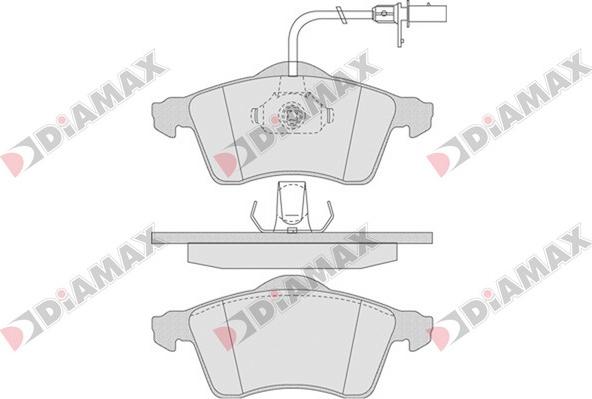 Diamax N09555 - Гальмівні колодки, дискові гальма autozip.com.ua