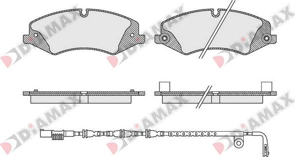 Diamax N09509B - Гальмівні колодки, дискові гальма autozip.com.ua