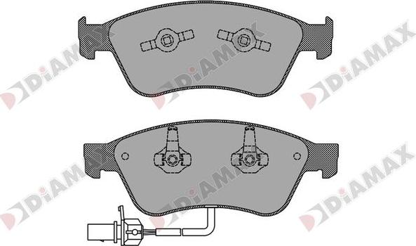 Diamax N09666 - Гальмівні колодки, дискові гальма autozip.com.ua