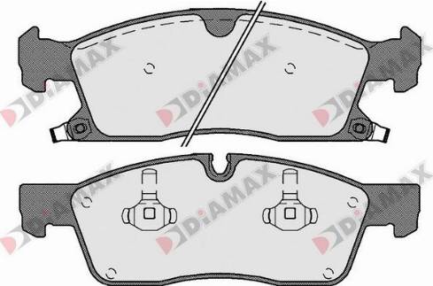 Diamax N09661 - Гальмівні колодки, дискові гальма autozip.com.ua