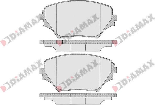 Diamax N09625 - Гальмівні колодки, дискові гальма autozip.com.ua