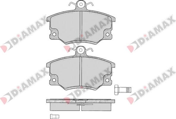 Diamax N09628 - Гальмівні колодки, дискові гальма autozip.com.ua