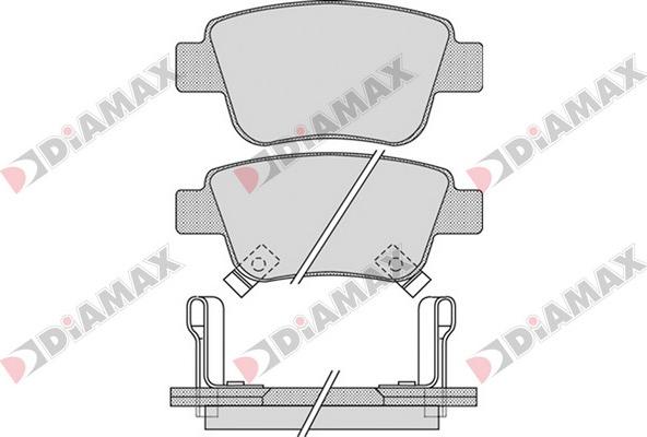 Diamax N09622 - Гальмівні колодки, дискові гальма autozip.com.ua