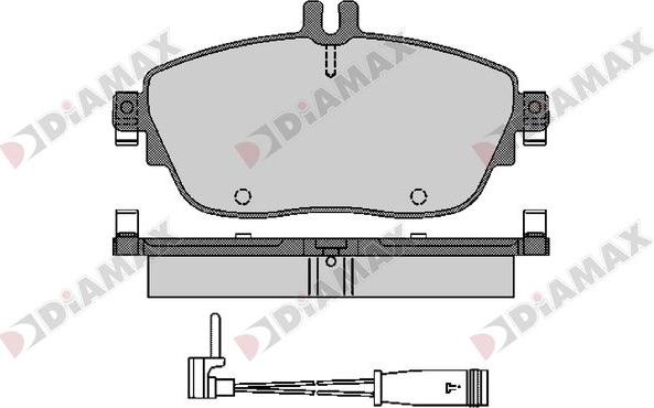 Diamax N09671A - Гальмівні колодки, дискові гальма autozip.com.ua