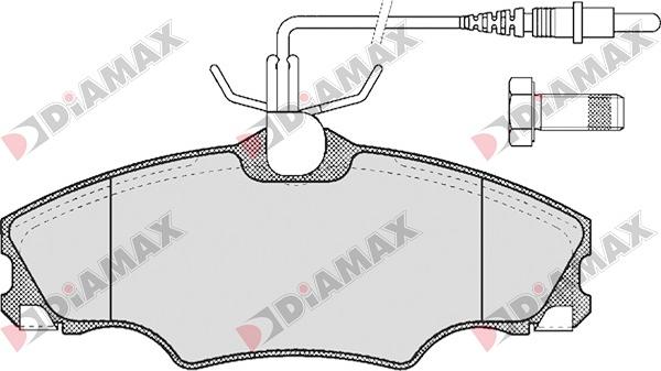 Diamax N09046 - Гальмівні колодки, дискові гальма autozip.com.ua