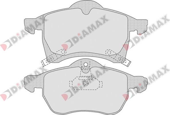 Diamax N09069 - Гальмівні колодки, дискові гальма autozip.com.ua