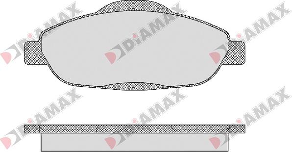 Diamax N09061 - Гальмівні колодки, дискові гальма autozip.com.ua