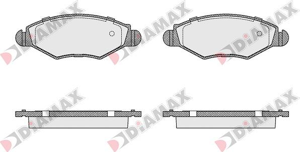 Diamax N09007 - Гальмівні колодки, дискові гальма autozip.com.ua