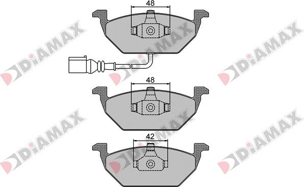 Diamax N09028 - Гальмівні колодки, дискові гальма autozip.com.ua