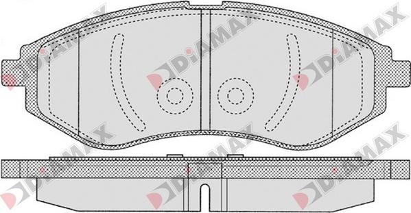 Diamax N09074 - Гальмівні колодки, дискові гальма autozip.com.ua