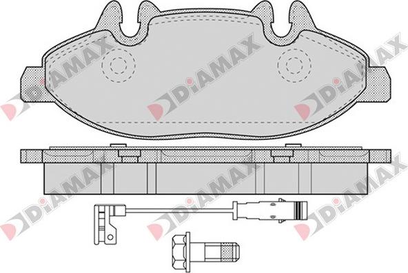 Diamax N09190 - Гальмівні колодки, дискові гальма autozip.com.ua