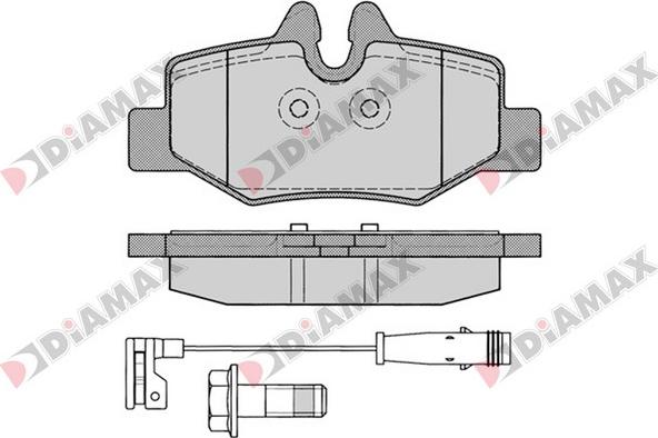 Diamax N09193 - Гальмівні колодки, дискові гальма autozip.com.ua