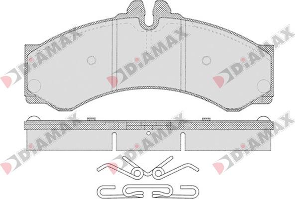 Diamax N09144 - Гальмівні колодки, дискові гальма autozip.com.ua